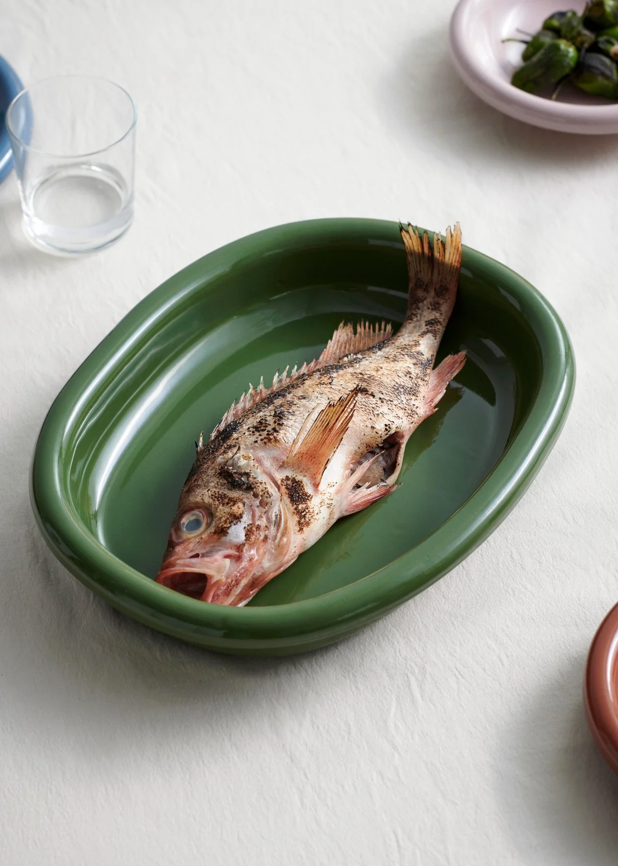 Barro Oval Dish, Large Green - Image 3