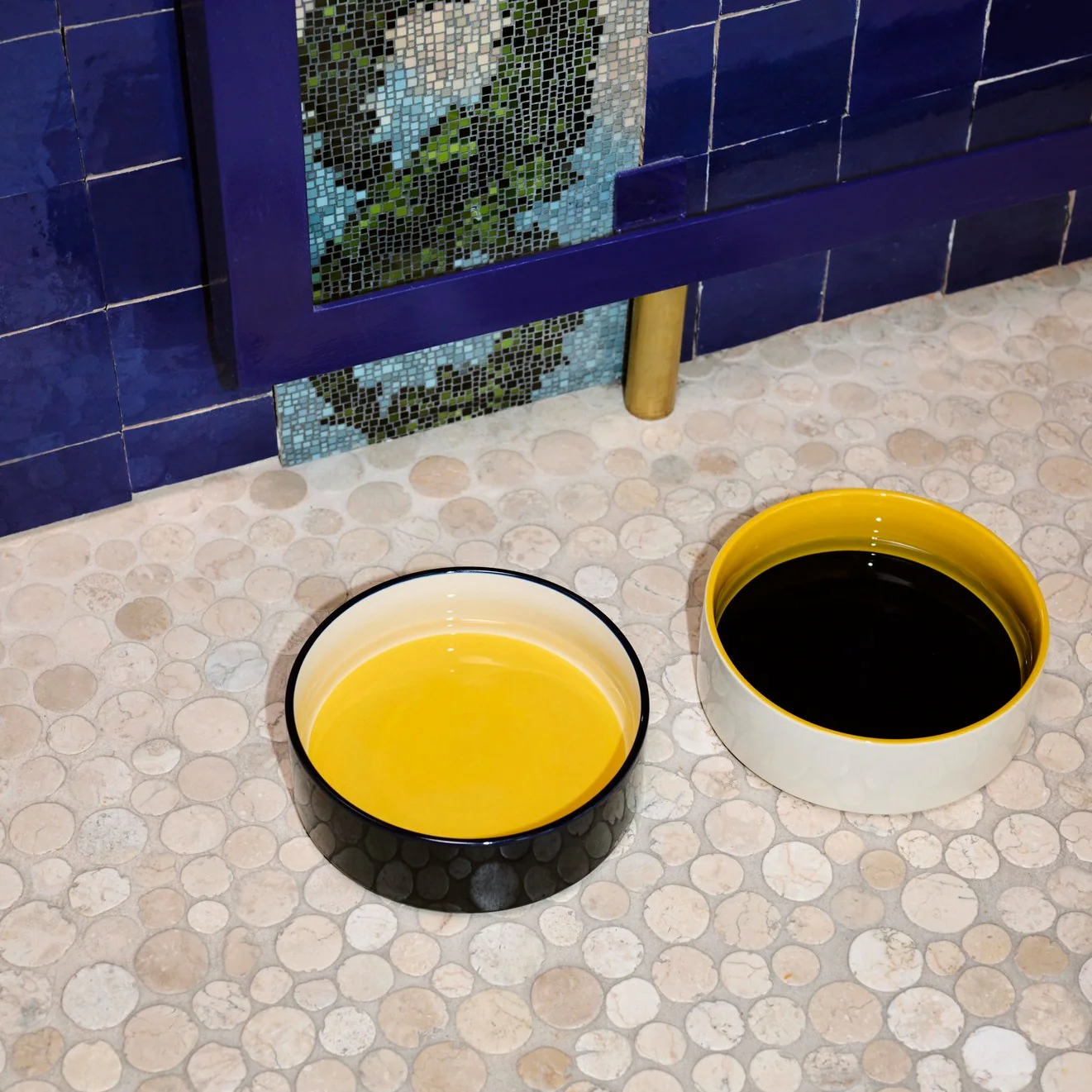 Dogs Bowl Large- Blue, Yellow - Image 3