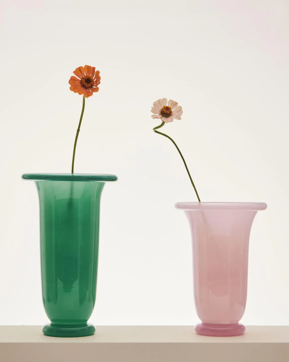Empire Vase- L, Green w/ Dark Green Rim - Image 5