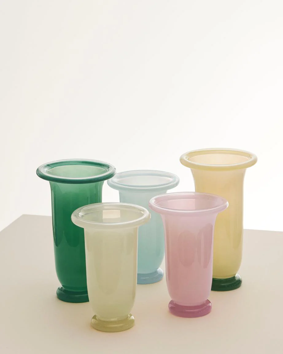 Empire Vase - M, Light Pink w/ Pink Base - Image 3