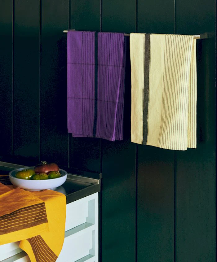 Linear Tea Towel - Mocca - Image 2