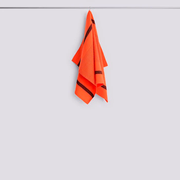 Linear Tea Towel - Warm Red