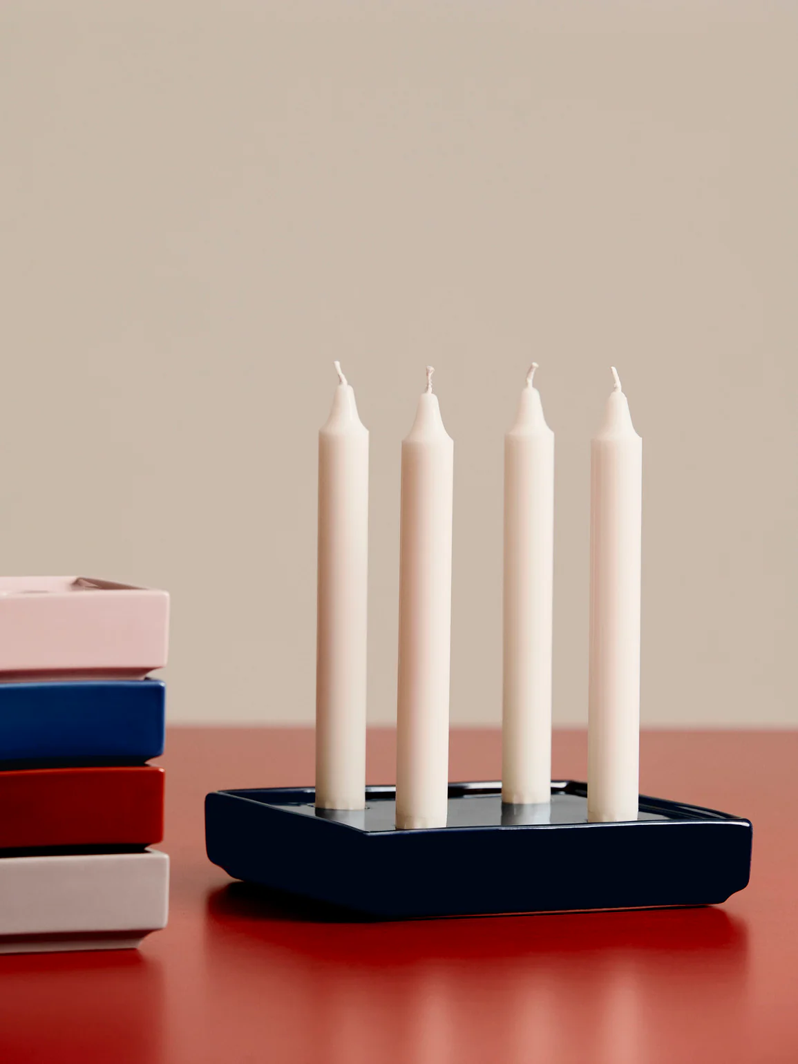 Mattone Candleholder - Small - Blue - Image 3
