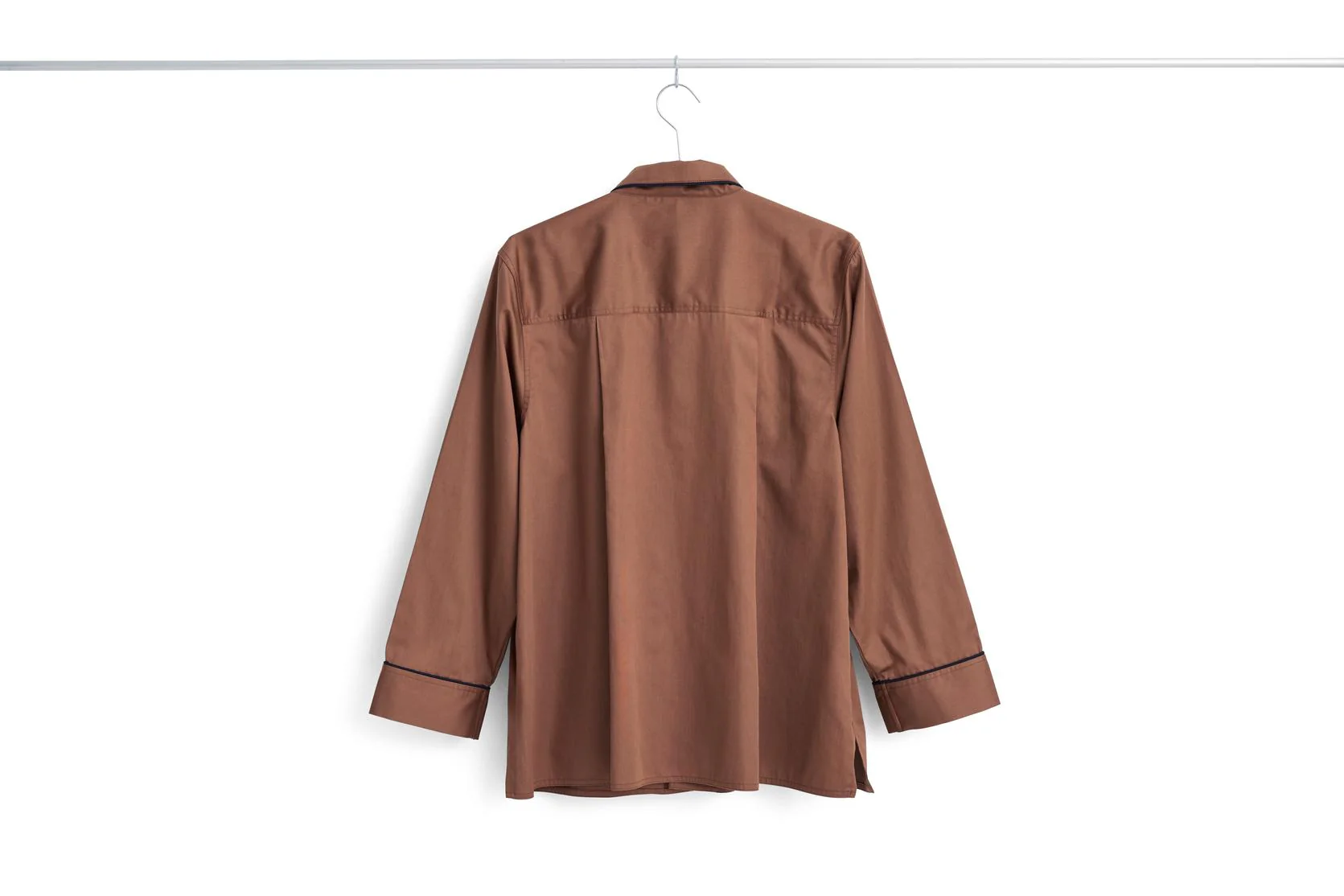 Outline Pyjama Long Sleeve Shirt - S/M Milk Chocolate - Image 7