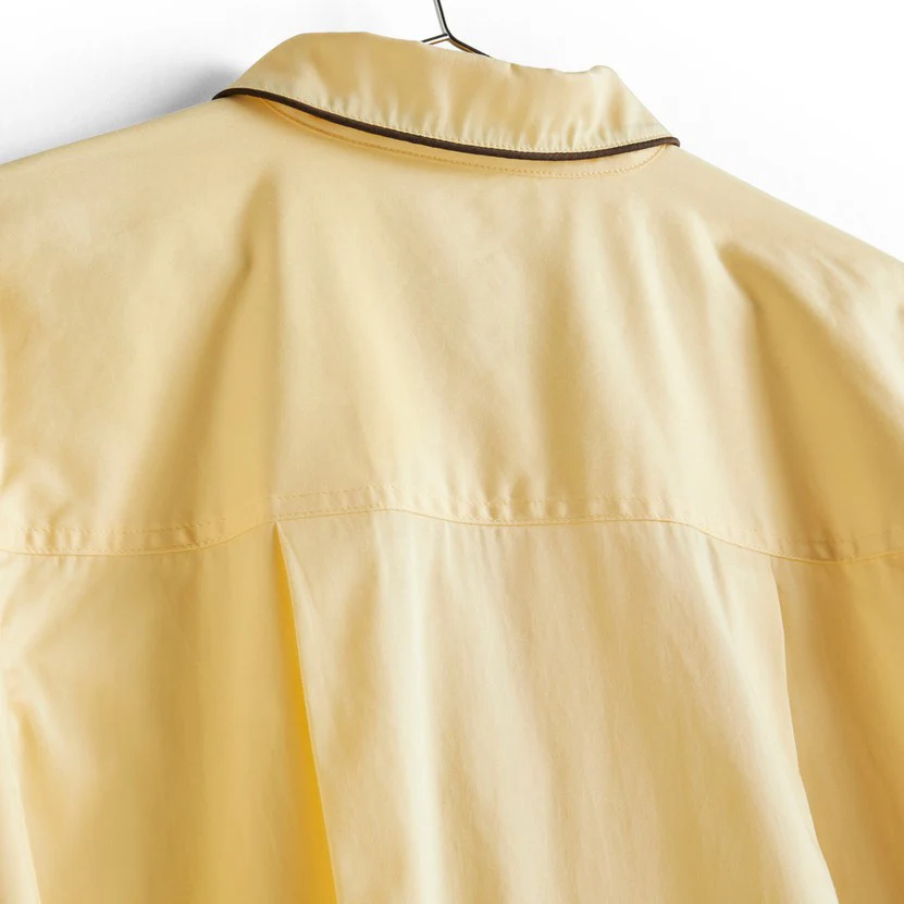 Outline Pyjama Long Sleeve Shirt - S/M Soft Yellow - Image 4