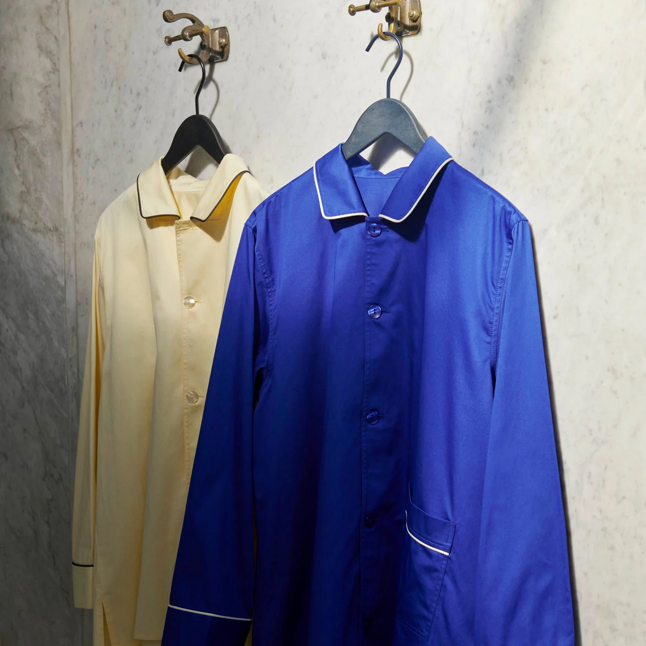 Outline Pyjama Long Sleeve Shirt - S/M Vivid Blue - Image 3