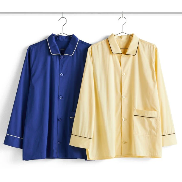 Outline Pyjama Long Sleeve Shirt - S/M Vivid Blue - Image 6