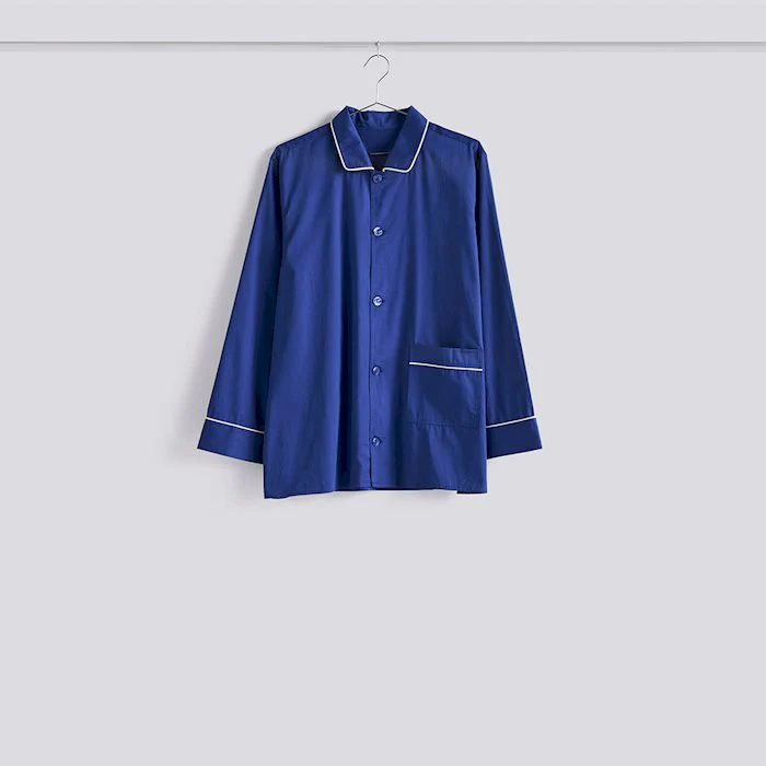 Outline Pyjama Long Sleeve Shirt - XS/S Vivid Blue