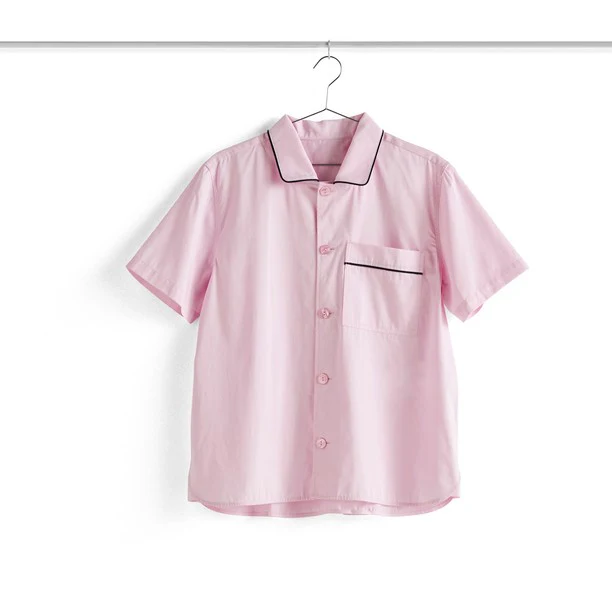 Outline Pyjama Short Sleeve Shirt - S/M Soft Pink - Image 2