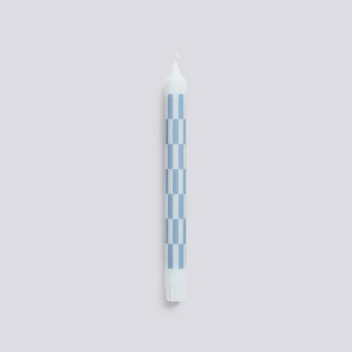 Pattern Candle - Light Blue & Dusty Blue