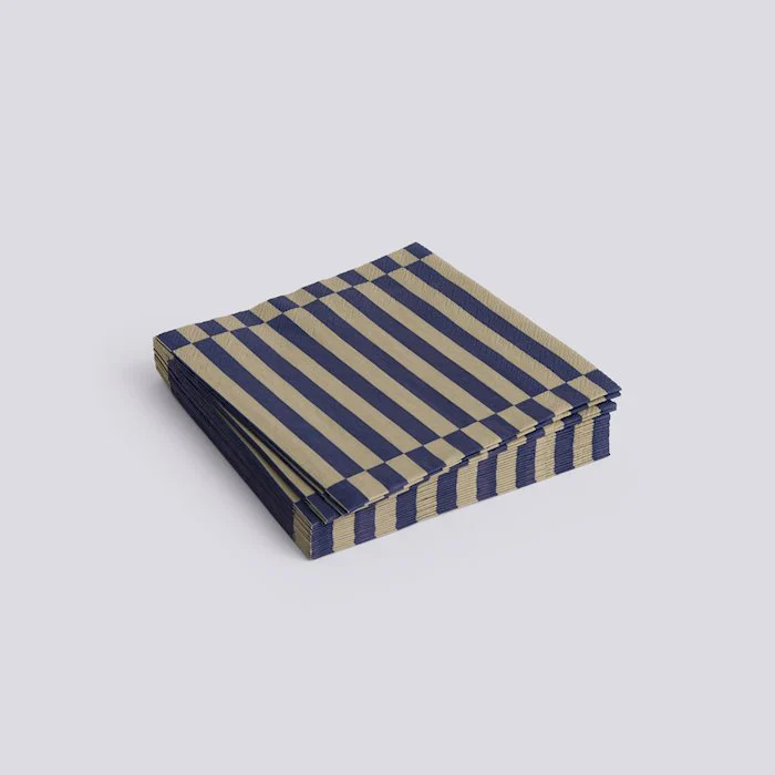 Pattern Napkins Set of 20, L, BluSnd Str