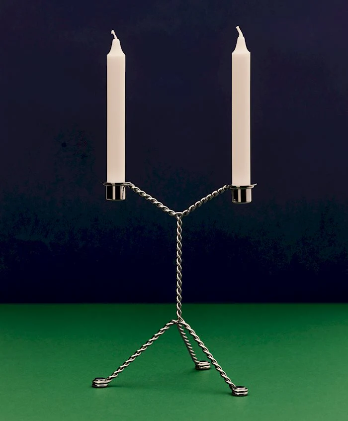 Wire Candleholder - Mirror - Image 2